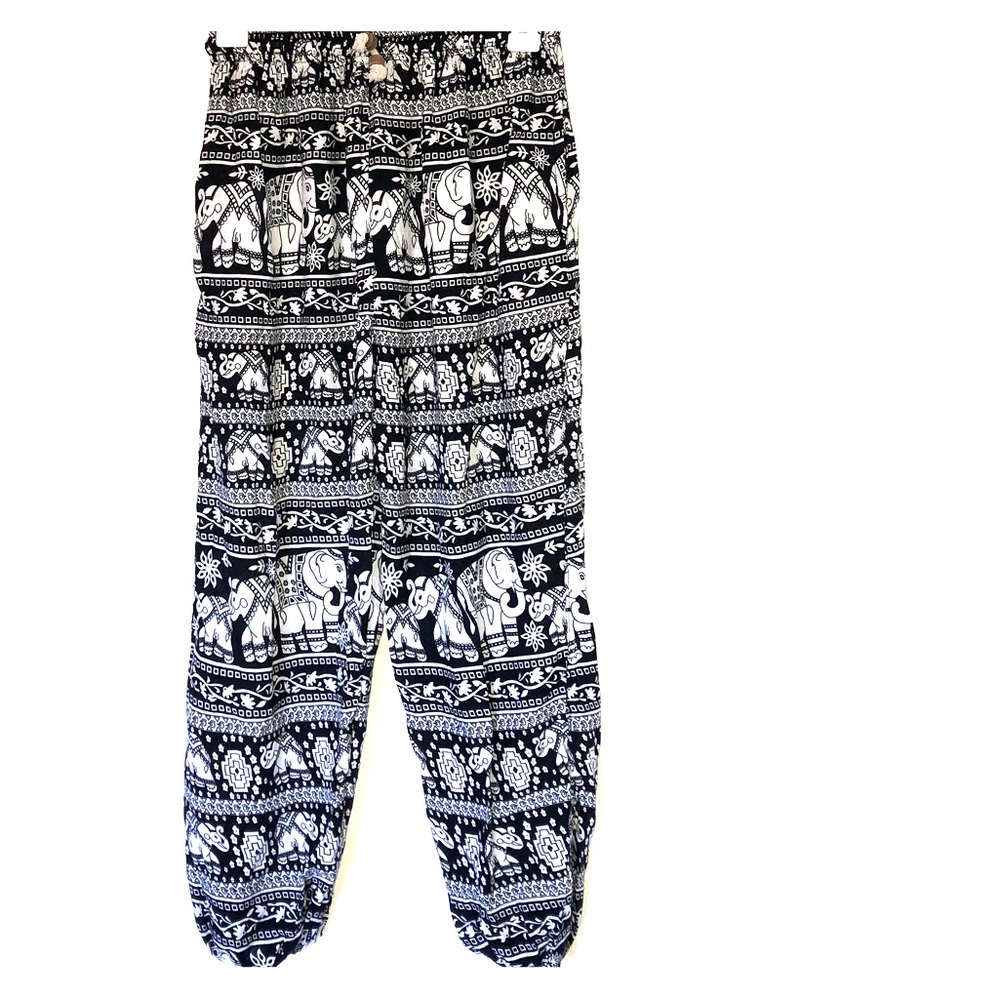 Elephant print joggers/ sweatpants.